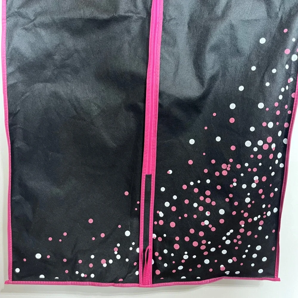 Princess Paradise Garment Bag Black Pink‎ Polka Dot Dress Cover 60 Inch Travel